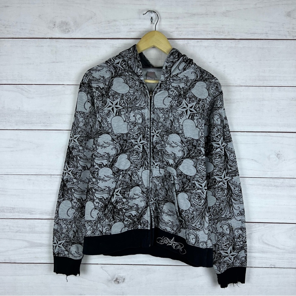 Vintage Y2K So Cal Grunge Zip Up Hoodie Small